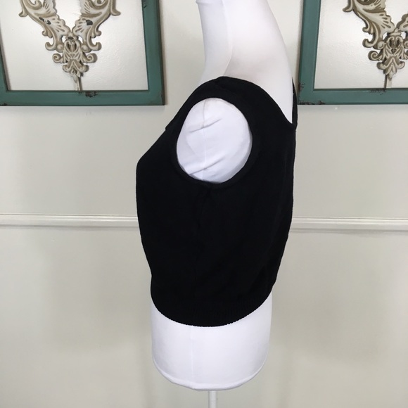 St, John Basics Black Cropped Tank  Medium - Picture 3 of 6